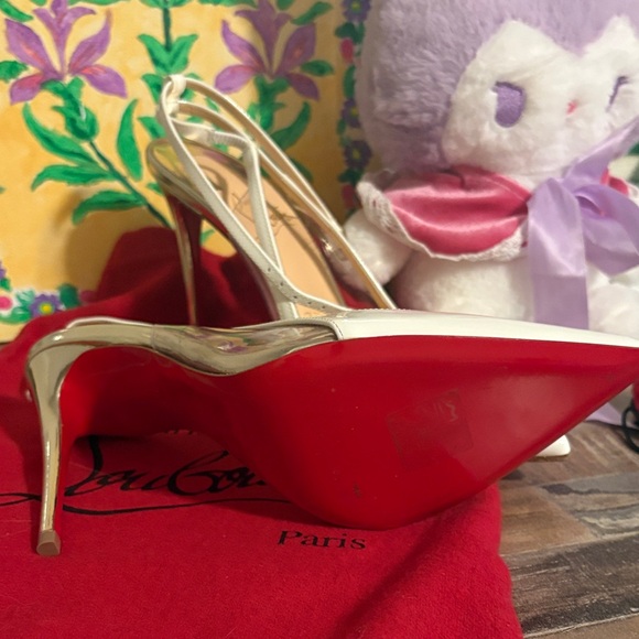 Christian Louboutin Nosy 100 pumps White Strappy Heels - Picture 2 of 6